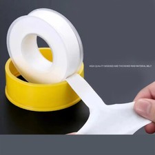 PTFE Teflon Threaded Sealing Tape Adhesive Plumbers Water Tight White 30mx 50mm