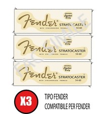 3 DECAL TIPO FENDER RELIC STRATOCASTER 54/60 ACQUA SCIVOLO