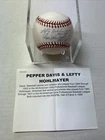 PEPPER DAVIS LEFTY HOLMAYER DUAL SIGNED ROMLB BASEBALL TRUSTAR AUTHENTIC GIRLS