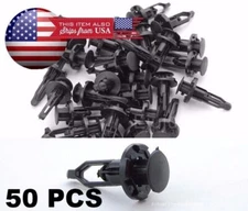 50 Pcs Black Push-Type Fastener Rivet Retainer Clips 52161-02020 !! USA !!