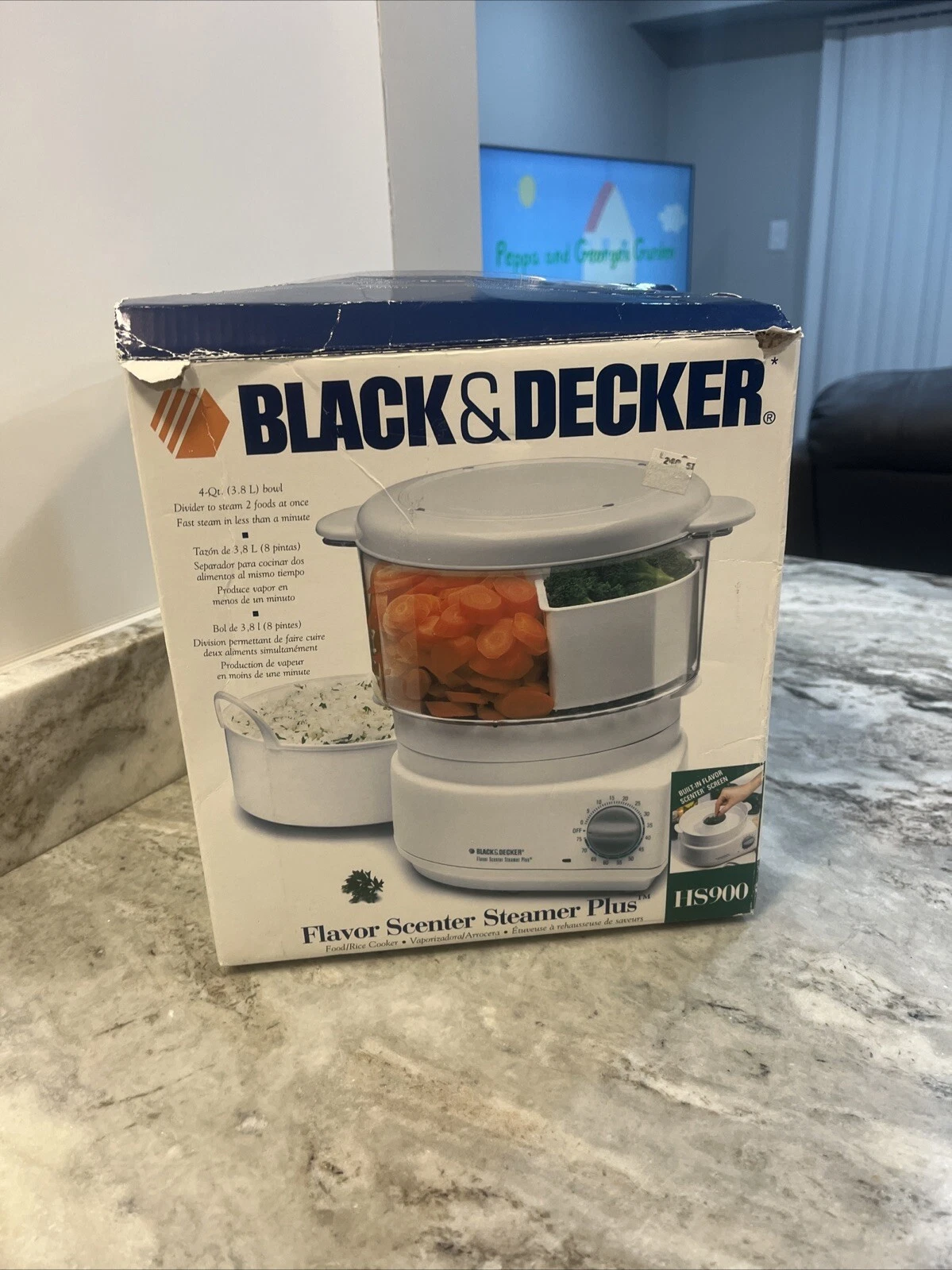 NEW Black & Decker HS900 Flavor Scenter Steamer Plus Rice Vegetable OPEN BOX