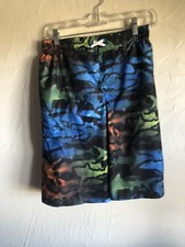 OP Ocean Pacific Shark Print Board Shorts Swim Trunks Lined Boys Youth XL 14-16