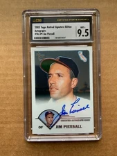2003 TOPPS Retired Autograph JIM PIERSALL Graded CSG 9.5 MINT+ Autograph 10