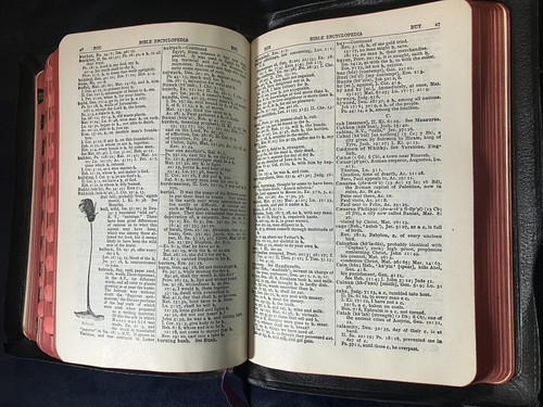 CHRISTIAN WORKER’S BIBLE Illustrated Thumb-Indexed w Encyclopedia 1993 SUPERIOR - Foto 17 di 21
