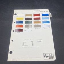 Rinshed Mason 1978 American Motors and Jeep Auto Paint Chip Color Chart