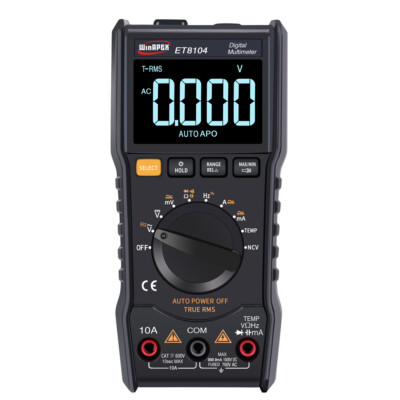 WinAPEX ET8104 LCD True RMS NCV Multimeter AC/DC Volt Ammeter Cap Temp OHM Test