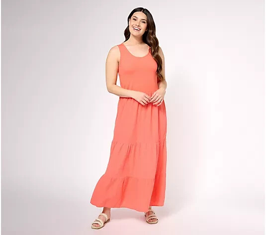 Belle Beach by Kim Gravel Knit & Gauze Tiered Tank Dress-Coral Reef-XS A594916 | eBay Belle Beach by Kim Gravel Knit & Gauze Tiered Tank Dress-Coral Reef-XS A594916 | eBay