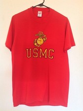 USMC Marine Corps vintage retro t- shirt medium 38-40 Made in USA Semper Fidelis