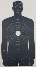 B-20 [B20] 50 Yard LE Silhouette Target, Slow Fire Scoring, Full Width 35" x 45"
