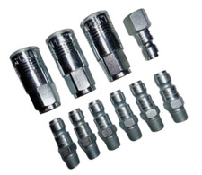 MILTON 10 PC 1803 1809 1810 P STYLE AIR HOSE FITTINGS 1/4" NPT