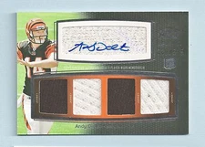 ANDY DALTON 2011 TOPPS PRIME RC QUAD JERSEY AUTOGRAPH AUTO #30/515- BENGALS!!