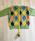 VTG Nick Danger Green Argyle V-neck Sweater Size XXL Golf Preppy 90’s Multicolor — photo 5