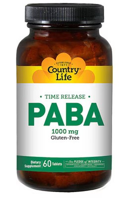 Worldwide 2 X Country Life PABA Tme Release -- 1000 mg - 60 Tablets