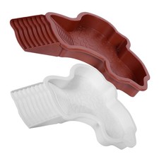 2 PCS Tortoise Water Bowl with Ramp Turtle Basking Reptile Dish Feeding