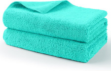 Professional Large Microfiber Car Drying Towels 2 Pack, 31" X 24", Green