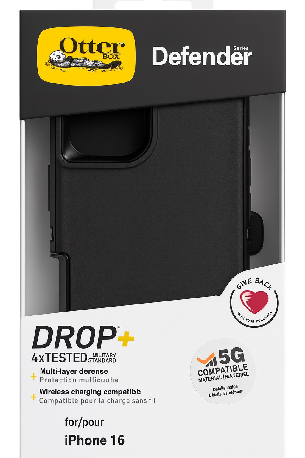 OtterBox Defender Series Iphone 16 Shockproof Case with DROP+ Military Protectio