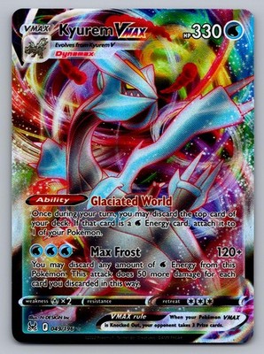 Kyurem VMAX 049/196 Holo VMAX Rare Lost Origin Pokemon Near Mint