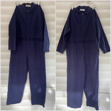 2 Vintage Universal Overall Co. Coveralls Men's Size 58 Navy Blue, Cotton
