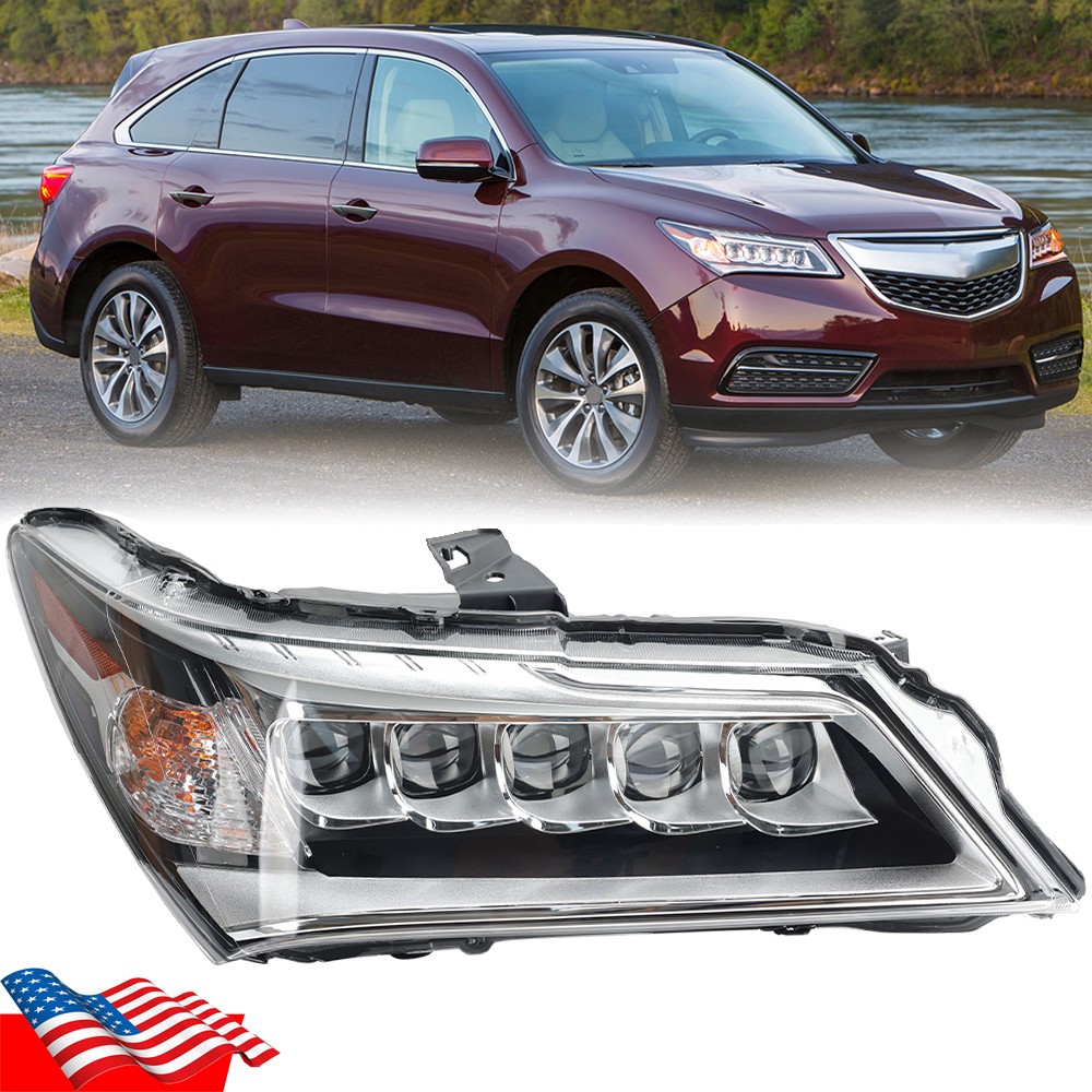 Front Headlight LED Headlamp Right Side Assembly For Acura MDX 2014 2015 2016