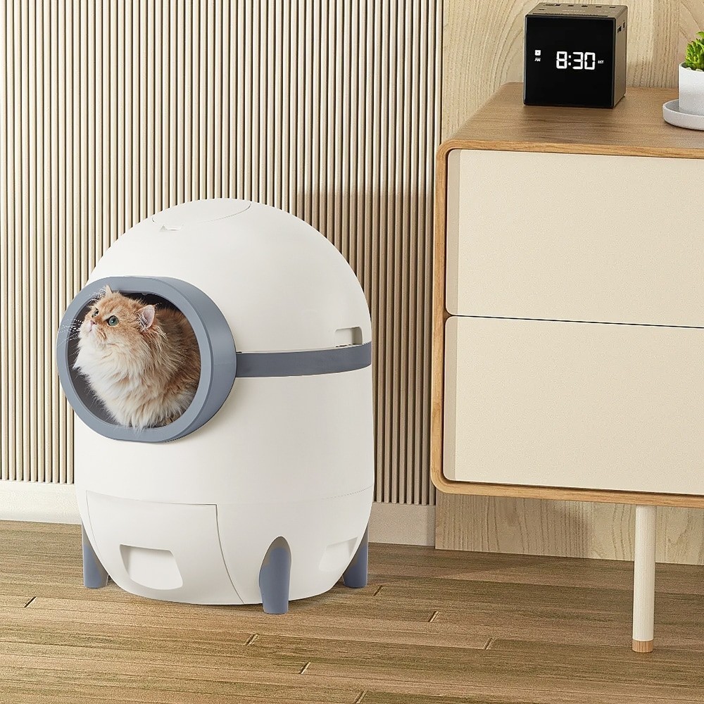 Brand new automatic self-cleaning litter box, with cat litter mat and trash bags