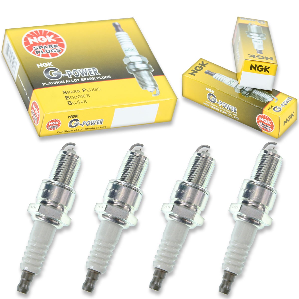 4 pcs NGK G-Power Spark Plugs for 1987-1995 Dodge Dakota 2.2L 2.5L L4 - aj