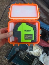 Cross Line Laser Level with 2 Plumb Dots- Huepar 8211G Professional Green Las...