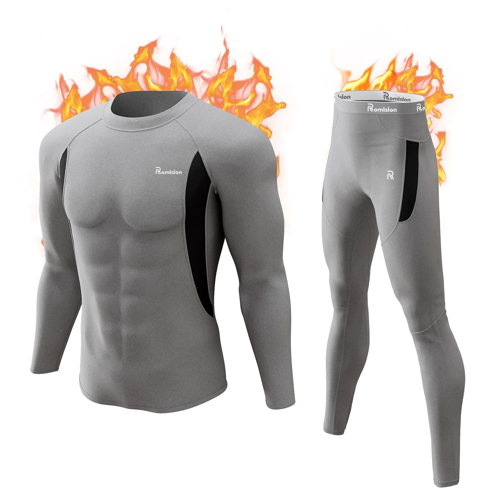 Thermal underwear men's functional underwear breathable thermal active inner f...