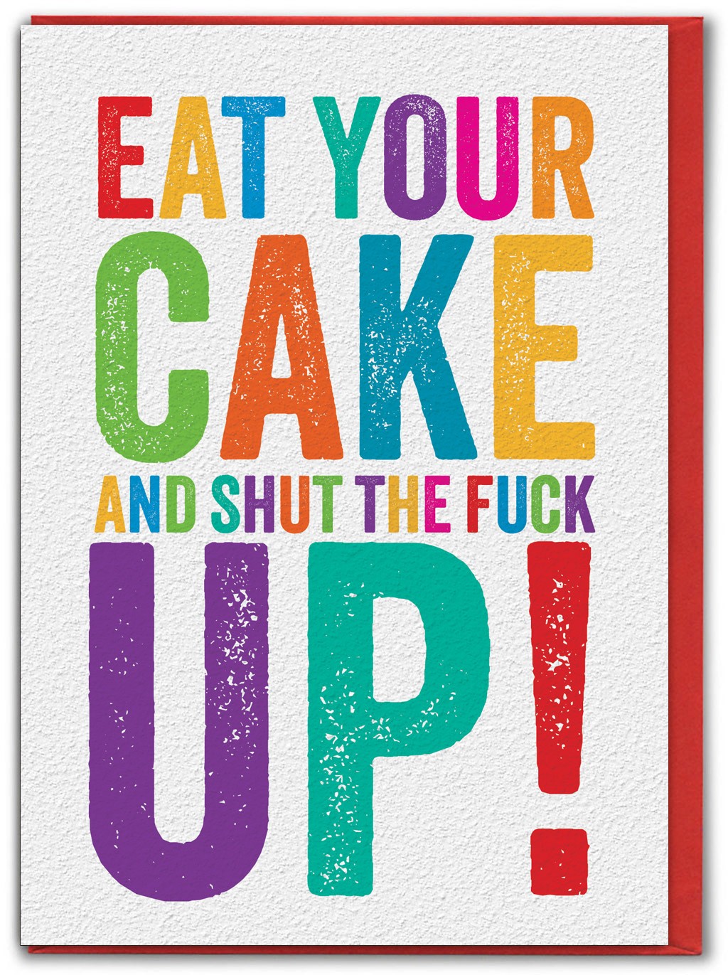 Rude Birthday Card 'Eat Your Cake' Witty Amusing Funny Novelty Humour Joke