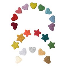 5/6/9Pcs DIY Handmade Baby Felt Love Heart Stars Ornaments Home Party Decoration