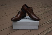 Unlisted by Kenneth Cole St-EEL Home Oxford Cognac Dress Shoes Men's Size 11
