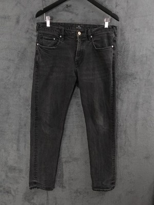 Paul Smith Jeans Herren W30 L30 Grau Tapered Slim Denim Freizeit Taschen Zip Fly PS