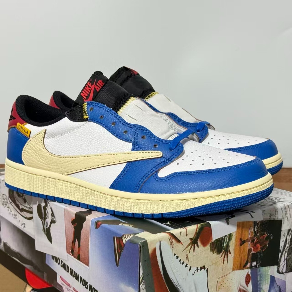 Size 8 - Jordan 1 Retro x Fragment Design x Travis Scott Low Blue