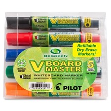 Pilot PIL43917 BeGreen V-board Master Dry Erase Markers 5 Pack