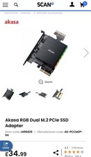 Akasa RGB Dual M.2 PCIe SSD Adaptor
