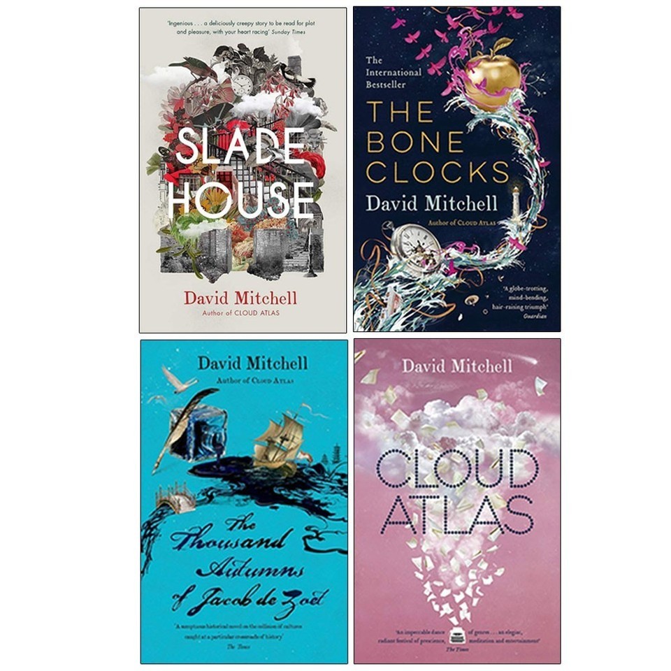 David Mitchell Collection 4 Books Set Slade House, Cloud Atlas,The Bone Clocks