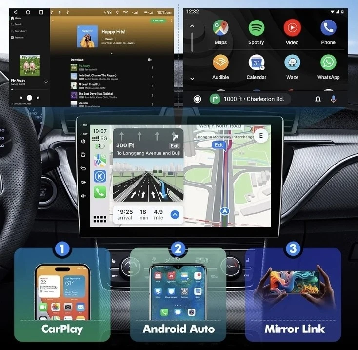 10.1 Inch Android 13 Car Stereo Radio for Mitsubishi Lancer 2007-2013 GPS BT - Image 3 of 4