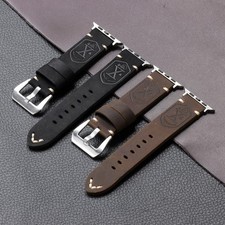 Leather Watch Band for Apple Watch 38/40/41/42/44/45/49mm Punk Street Style Stra