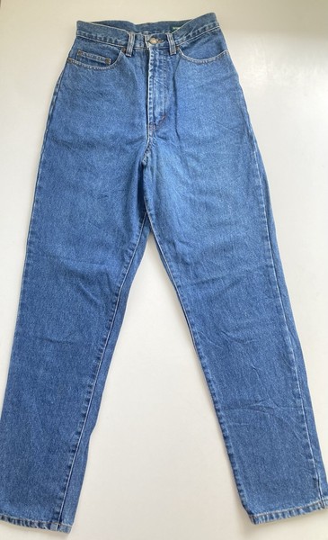 Vintage Hang Ten High-Waisted Women's Size 26 Tapered Jeans 80s Medium Wash Zip