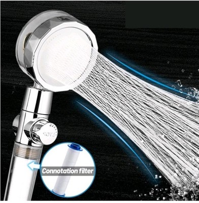 Turbocharged Water Saving Showerhead with Built-in Replaceable Filtering System