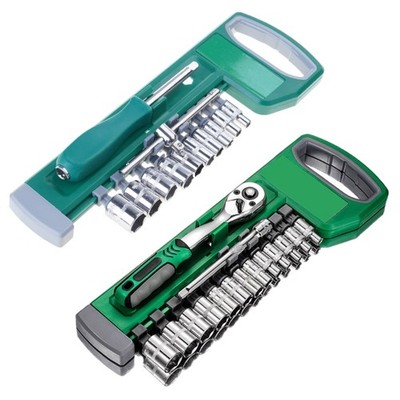 Multipurpose 1/4Inch Drive Sockets Wrench Kit for Household Repairs and Use