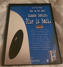 Anuncio impreso Sonic 3D Blast Sega Saturn Vintage 1996 enmarcado 8,5x11