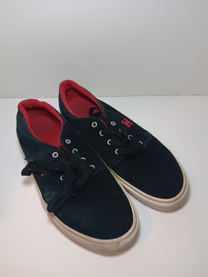 Mens 9 Vintage Rare DC Trase SD Red And Black Leather Skater Skateboarding Shoes