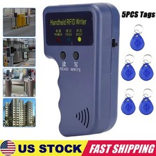 Handheld RFID Card Copier ID Key Reader Writer 125KHZ Duplicator Cloner 5 Tags
