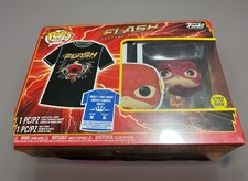 NUEVO EN CAJA SELLADO-Funko DC Comics The Flash (Glow in the Dark) Pop! Juego de vinilo y camiseta-M