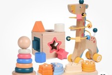 4-in-1 Wooden Montessori Toys New