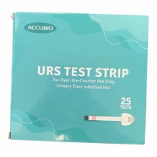 Accubio UTI Test Strips, 25 Individually Wrapped, Easy to Use