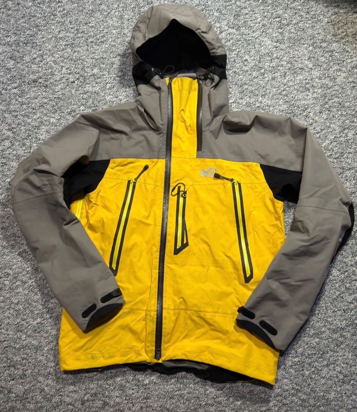 Chaqueta Millet Expert Series Gore-Tex Pro Shell Impermeable Alpina Con Capucha Amarilla L