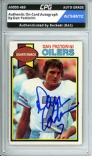 Authentic On-Card Autograph Signed by Dan Pastorini CPG Auto Grade AUTHENTIC