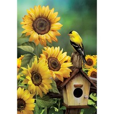 Briarwood Lane Goldfinch & Sunflowers Summer Garden Flag 12x18