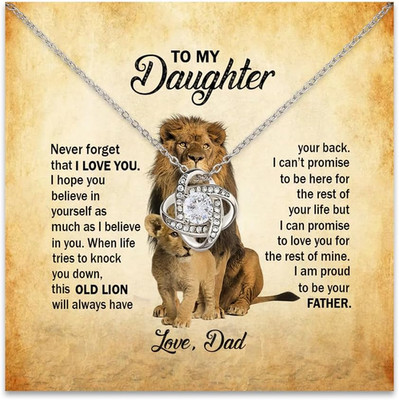To My Daughter Necklace from Dad, Daughter Gift from Dad, Father Daughters Jewel